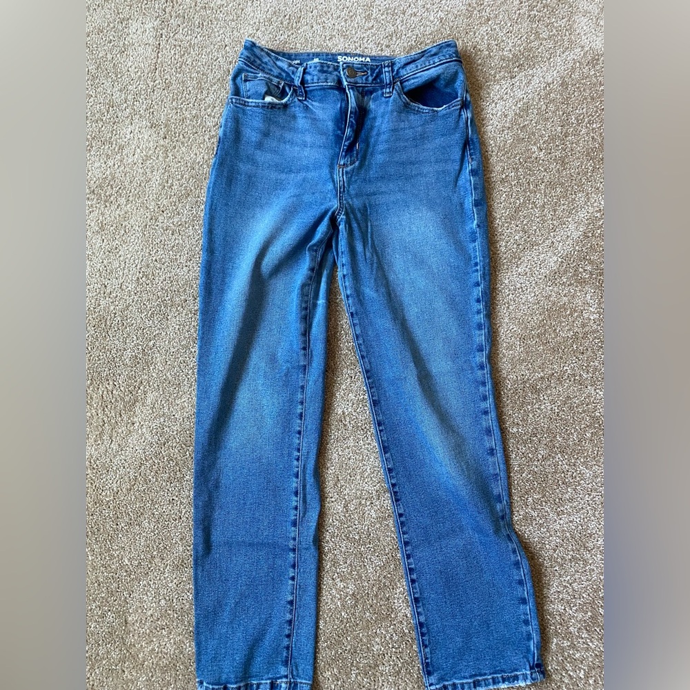Sonoma Straight-Leg Curvy Women’s Jeans Size 6